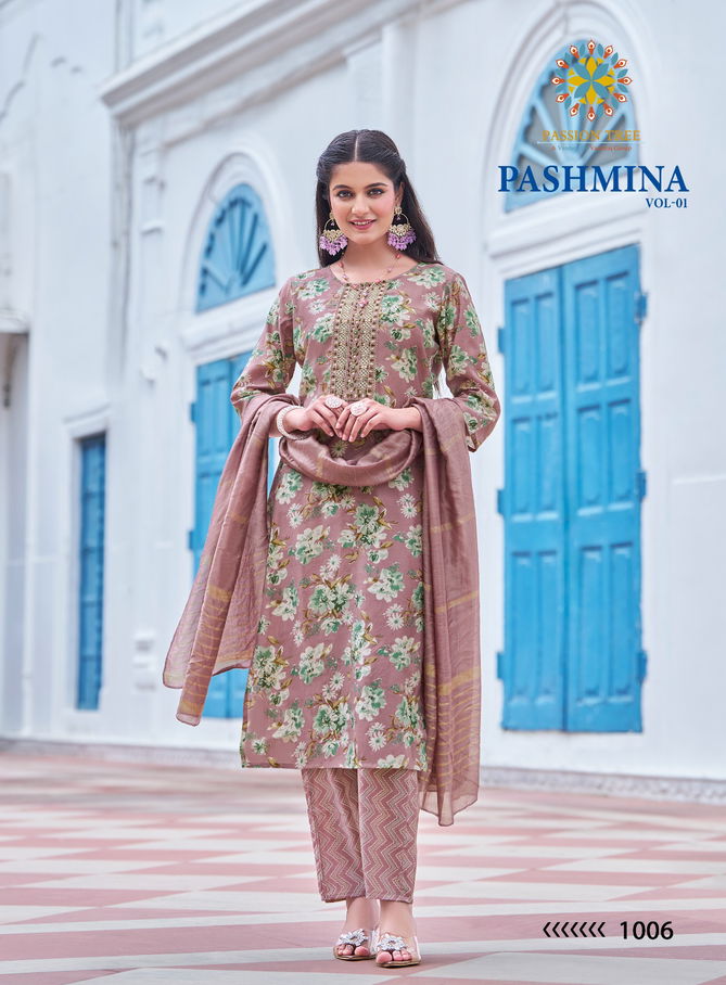 Pashmina Vol 1 By Passion Tree Modal Printed Kurti With Bottom Dupatta Wholesale Online